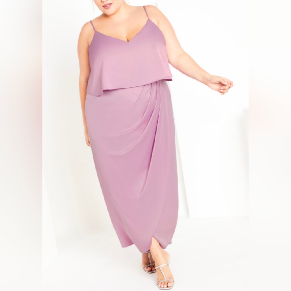 City Chic Lilac Baby Frill Formal Dress